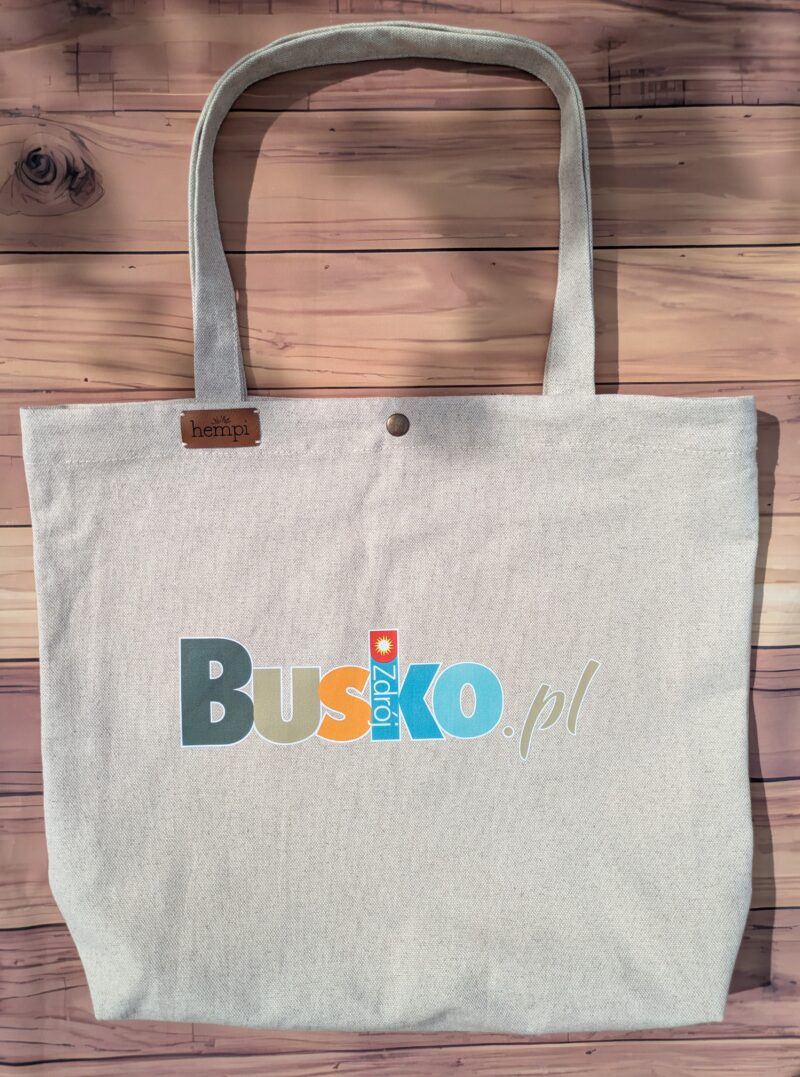 torba konopna z logo Busko Zdrój
