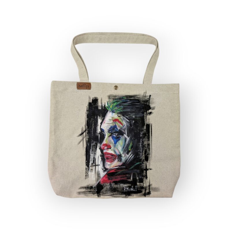 personalizowana, artystyczna torba konopno-bawełniana